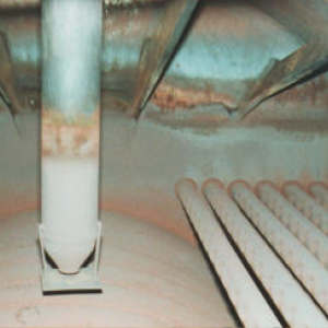 steam boiler interior afterpolyamines treatment